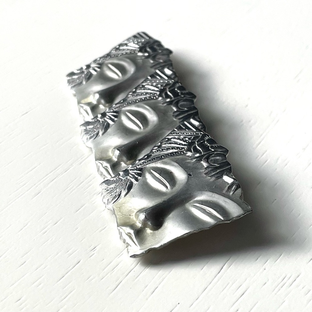 🚨🚨FINAL SALE!!🚨🚨Vtg silvertone JJ Jonette tree face brooch avant garde women - Picture 3 of 11